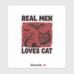 Pegatina A los hombres de verdad les encantan las camisetas