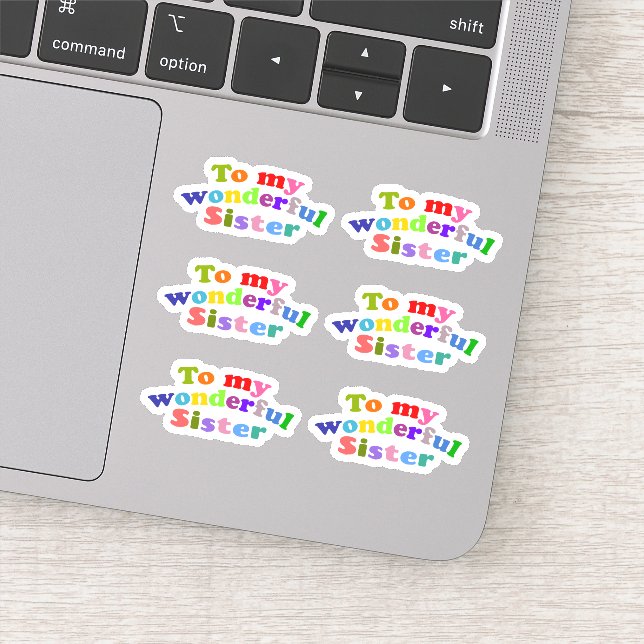 Pegatina A mi maravillosa hermana (Detalle)