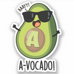 Pegatina A-vocado Funny Aguacate Pun