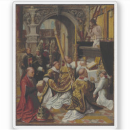 Pegatina A. Ysenbrandt: La misa de San Gregorio el Grande