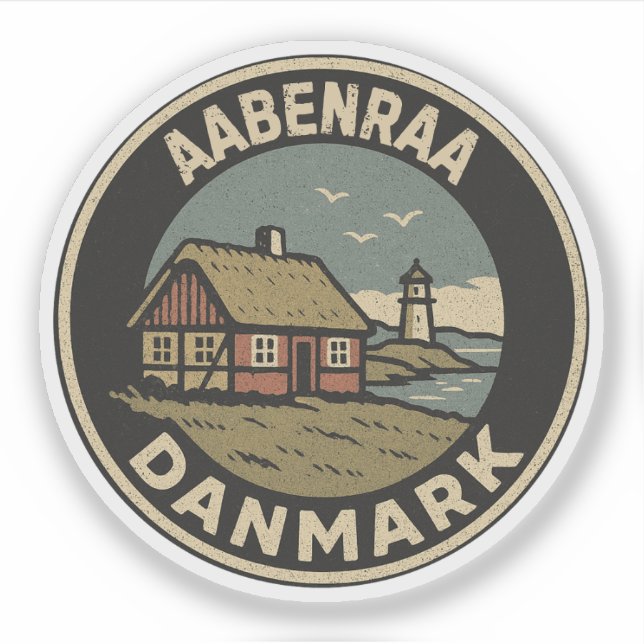 Pegatina Aabenraa, Dinamarca Danmark  (Anverso)