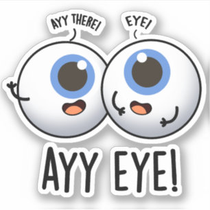 Pegatina Aay Eye Funny AI Chiste 