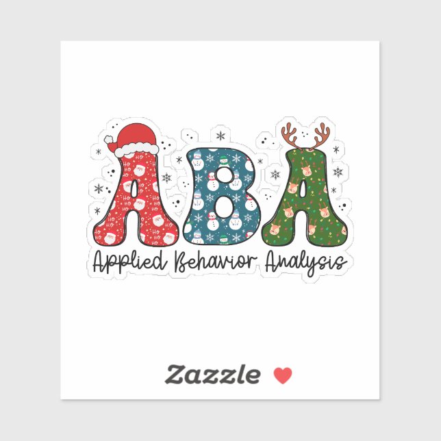 Pegatina ABA, Análisis de Comportamiento Aplicado (Hoja)