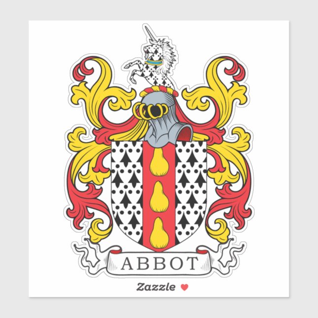 Pegatina Abbot Family Crest (Hoja)