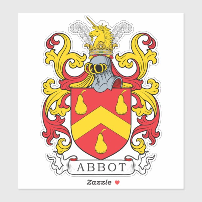 Pegatina Abbot Family Crest (Hoja)
