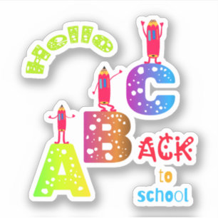 Pegatina ABC De vuelta a la escuela
