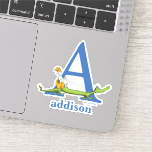 Pegatina ABC del Dr. Seuss: Carta A - Blanco   Añadir su no