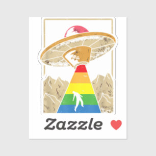 Pegatina Abducción de Alien Orgullo Gay Gaylien Lgbt
