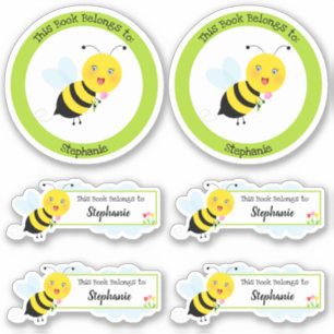 Pegatina Abeba en Tulip Garden Este libro pertenece a