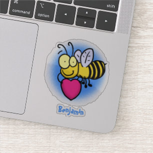 Pegatina Abeja graciosa y linda con ilustracion personaliza