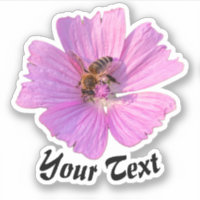 Abeja ocupada en los pétalos de una flor rosa tiem