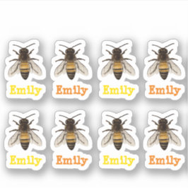Pegatina abeja personalizada
