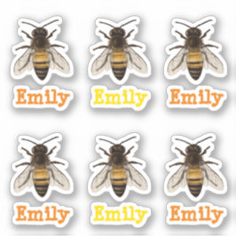 Pegatina abeja personalizada