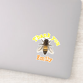 Pegatina Abeja personalizada Gracias