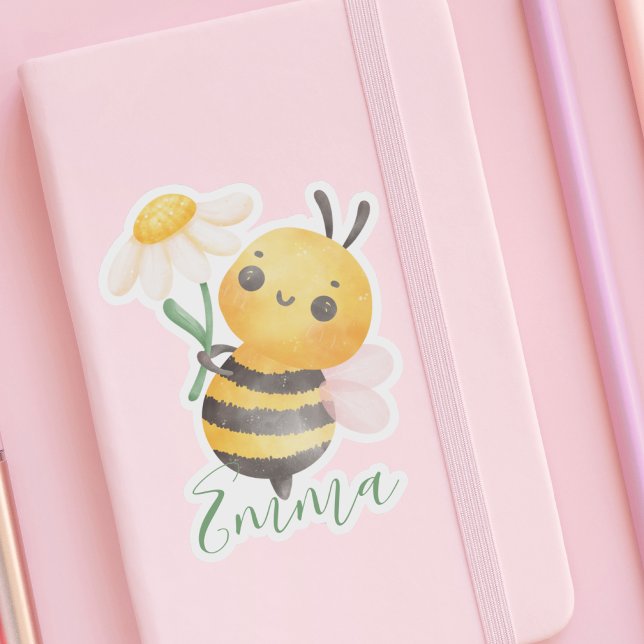 Pegatina Abeja y Flor Linda Para Ella Para Niños Moderna (Subido por el creador)