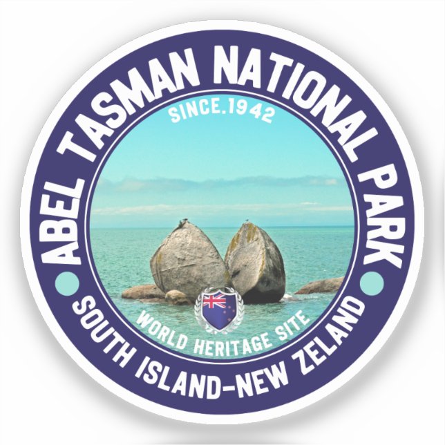 Pegatina Abel Tasman National Park New Zeland (Anverso)