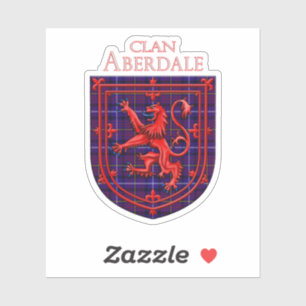 Pegatina Aberdale Tartan Scottish Plaid Lion Rampant