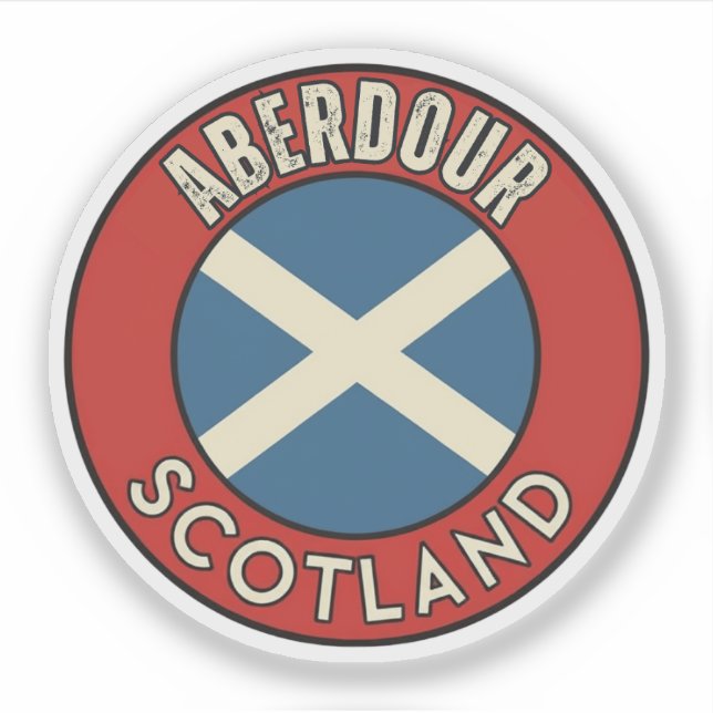 Pegatina Aberdour, Escocia (Anverso)