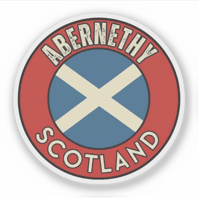 Pegatina Abernethy, Escocia (Anverso)