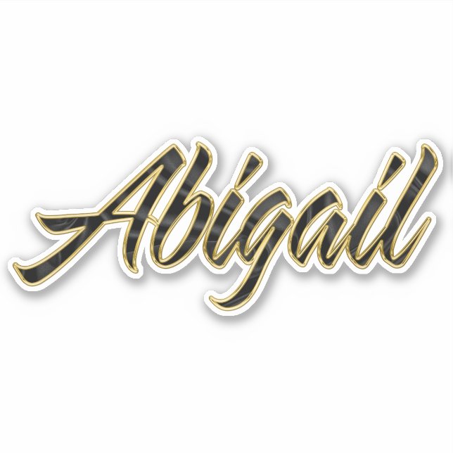 Pegatina Abigail black gold Lettering Aufkleber Sticker (Anverso)