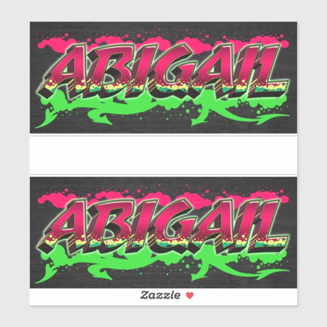 Pegatina Abigail Vorname Name Graffiti Aufkleber Sticker (Hoja)