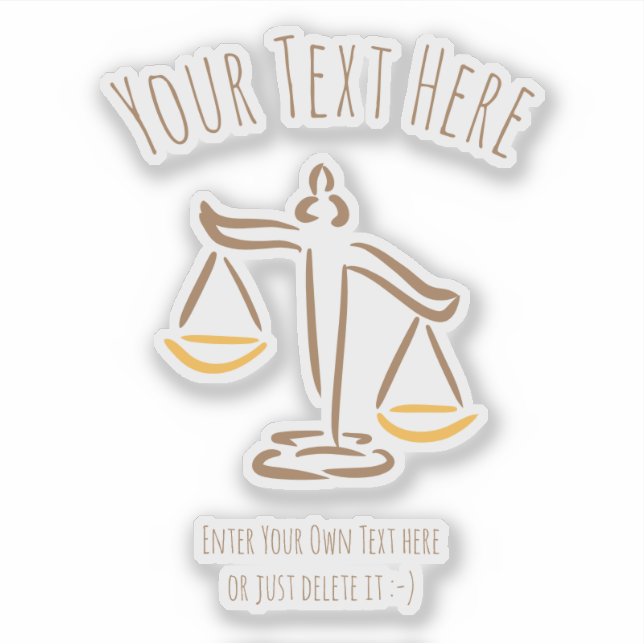 Pegatina Abogado | fiscal | Juez | Firma de leyes/oficina (Anverso)