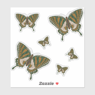 Pegatina aborigen del contorno de Swallowtail