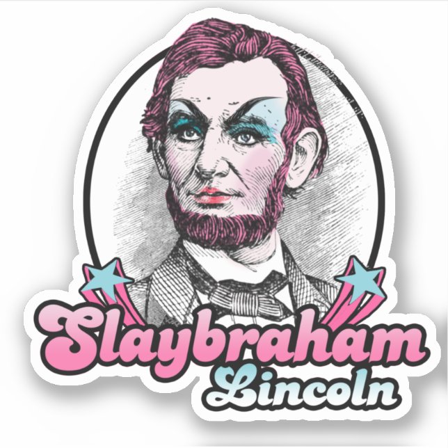 Pegatina Abraham Lincoln (Anverso)