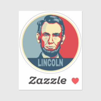 Pegatina Abraham Lincoln Estilo de esperanza del presidente