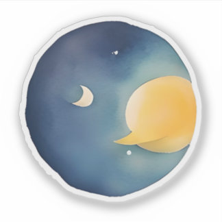 Pegatina Abrazo iluminado por luna