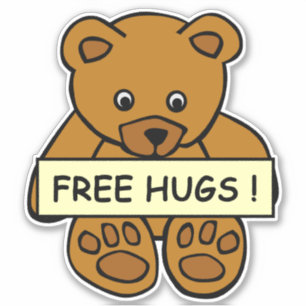 Pegatina Abrazos gratis Teddy