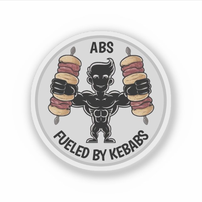 Pegatina Abs y Kebabs (Anverso)