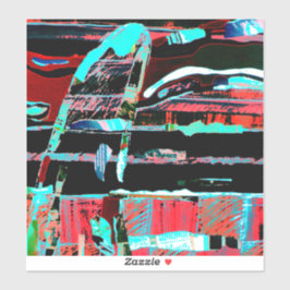 Pegatina Abstract Freedom – Large 8" x 8" Custom-Cut Vinyl 