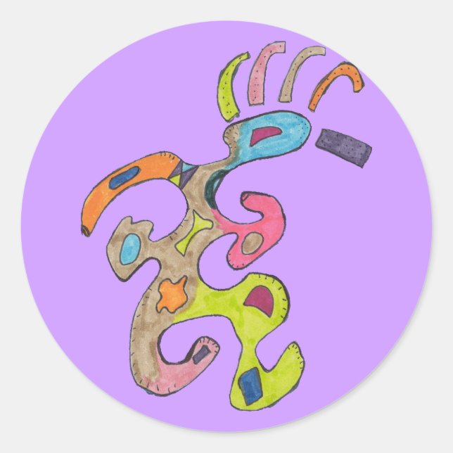 pegatina abstracto de "hombre de ejecución" (Anverso)