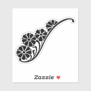 Pegatina abstracto-floral-floral-planta