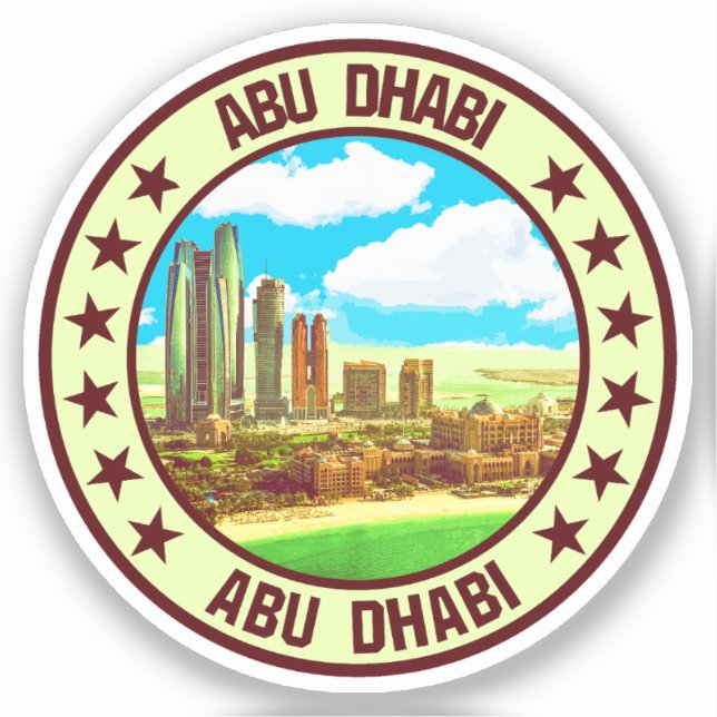 Pegatina Abu Dhabi (Anverso)