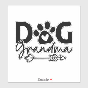 Pegatina Abuela divertida de perro