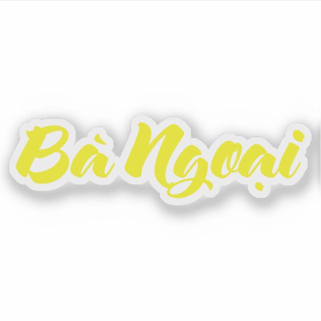 Pegatina Abuela Materna Vietnamita - Bà Ngoại (Anverso)