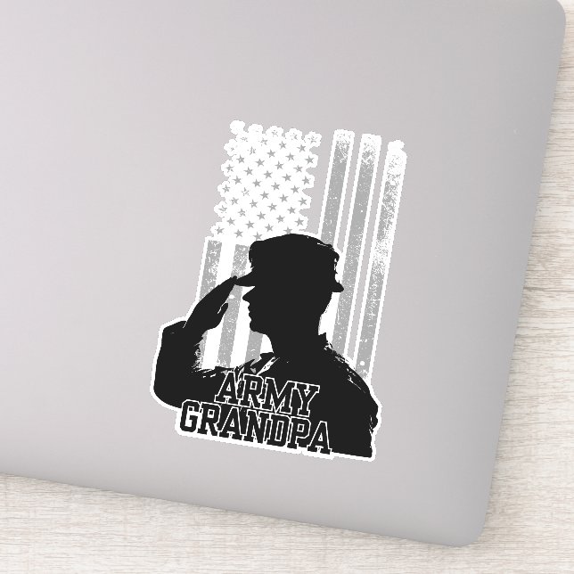 Pegatina Abuelo del ejército (Detalle)
