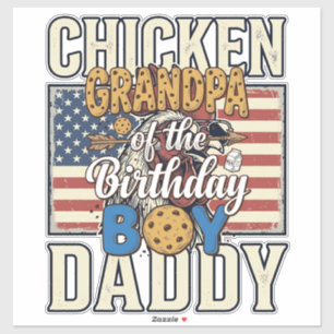 Pegatina Abuelo del Niño de Cumpleaños Galleta Leche Camisa