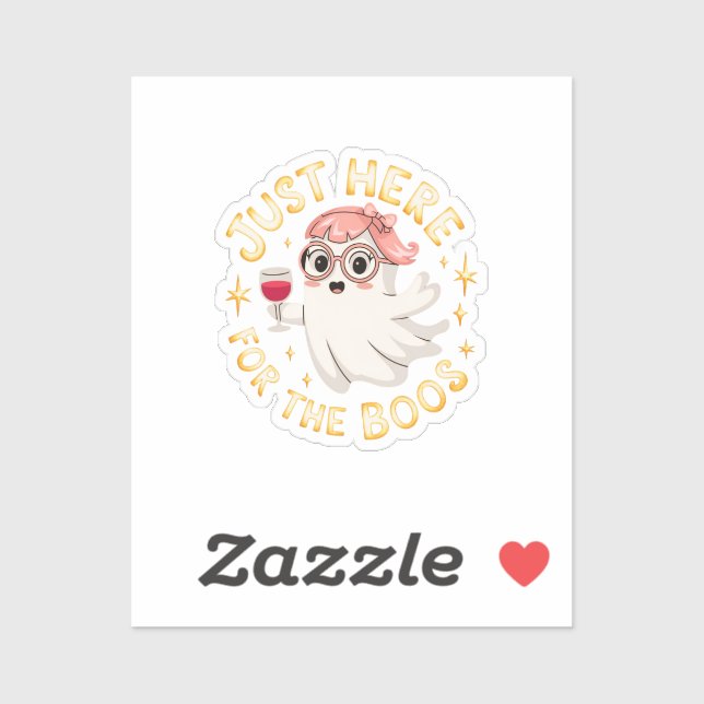 Pegatina Acá para los abucheos - Famoso fantasma de Hallowe (Hoja)