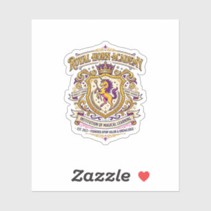 Pegatina Academia Cuerno Real Unicornio Diseño Stylish Zazz