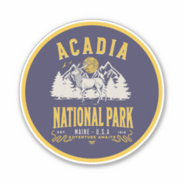 Pegatina Acadia National Park Historic Terrain