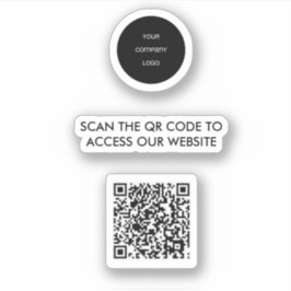 Pegatina Acceso al sitio web del logotipo de código QR