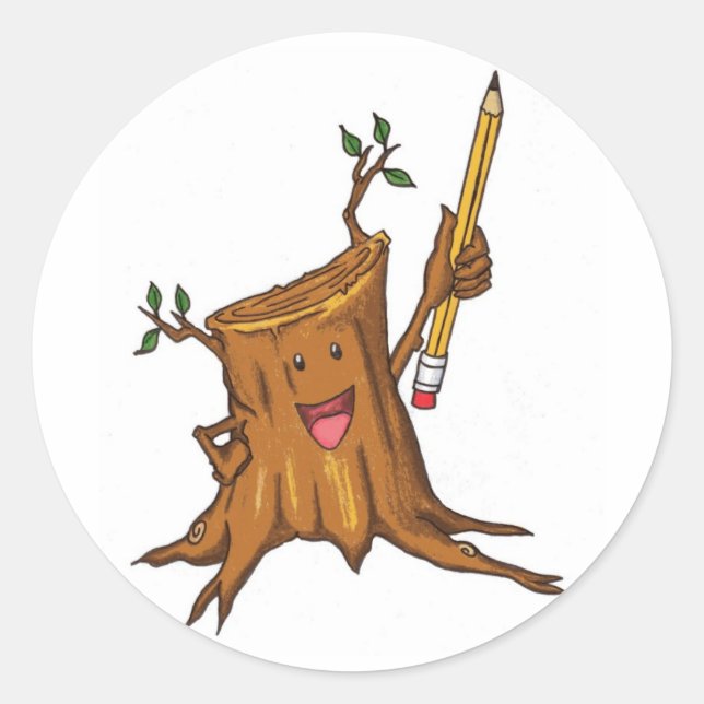 Pegatina accidentado (pequeño) blanco (Anverso)