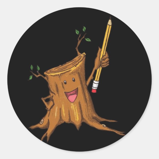 Pegatina accidentado (pequeño) negro (Anverso)