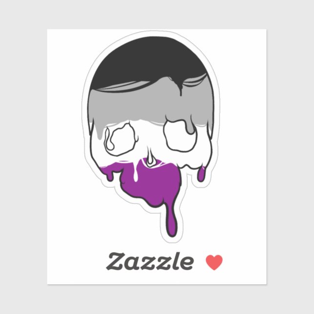 Pegatina Ace Pride Drin Skull (Hoja)