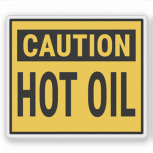 Pegatina Aceite caliente con precaución
