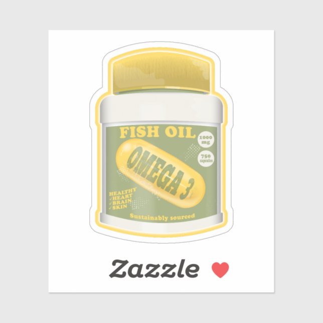 Pegatina Aceite de pez Omega 3 (Hoja)