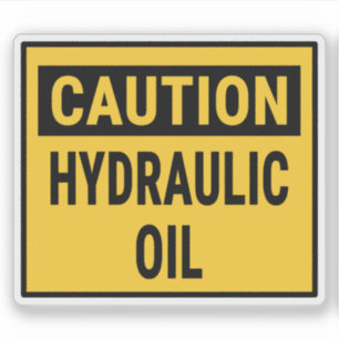 Pegatina Aceite hidráulico con precaución